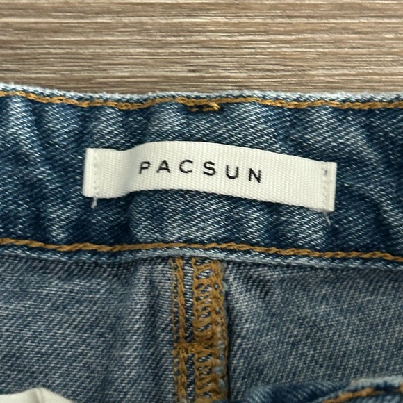 PacSun Light Blue Frayed Jean Shorts - Picture 3 of 6